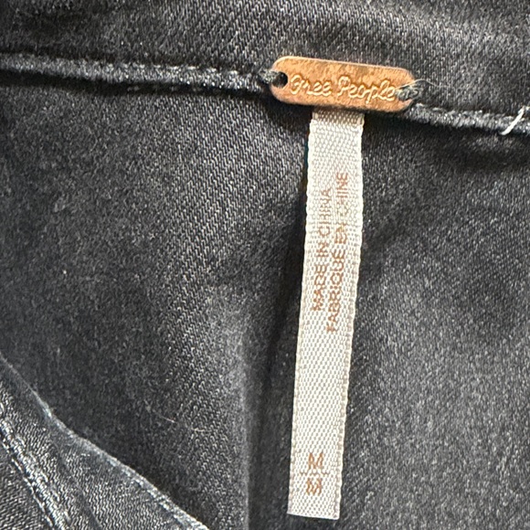 Free people black denim long sleeve dress with pockets size medium - Picture 11 of 12